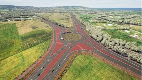 Tonkin Highway extension Thomas Road upgrade drone photograph